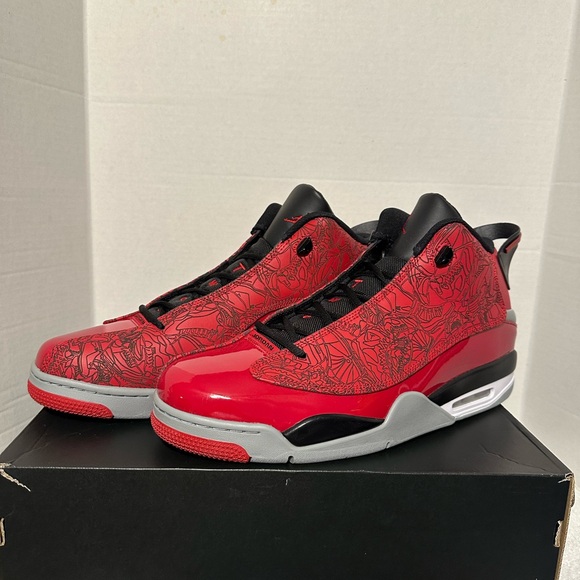 Jordan Red and Black Athletic Shoes